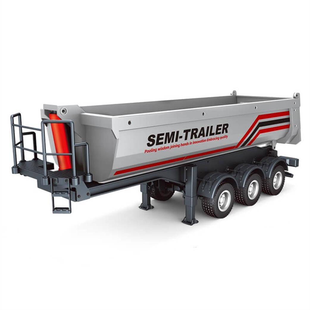 Huina 1/18 CY1509S HUINA SILVER TRUCK TRAILER for 1501 SCANIA CABS