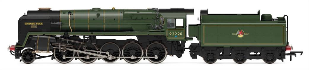 Hornby R3988 BR 92220 Evening Star BR Standard Class 9F 2-10-0 BR Lined Green New Model OO