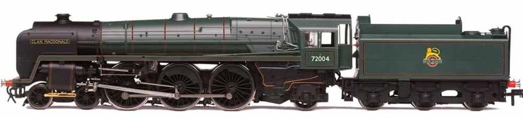 Hornby OO R3995 BR 72004 Clan MacDonald Standard Class 6MT 4-6-2 Pacific Lined Green Early Emblem