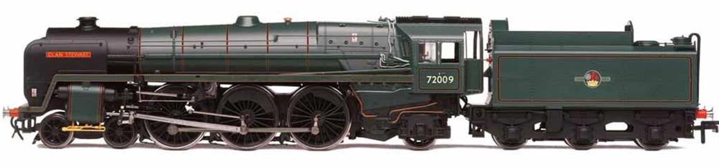 Hornby OO R3996 BR 72009 Clan Stewart Standard Class 6MT 4-6-2 Pacific Lined Green Late Crest
