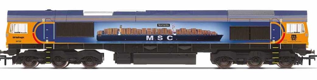 Hornby OO R30022 GBRf 66709 Sorrento Class 66 Diesel Locomotive Sorrento Container Ship