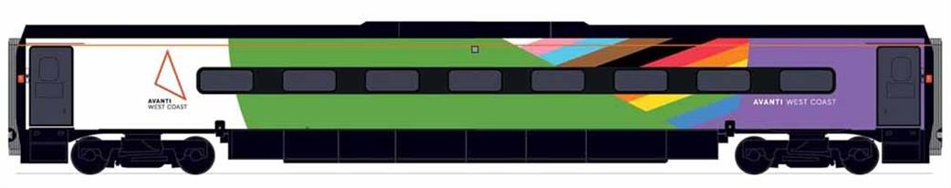 Hornby OO R40198 Avanti West Coast, Pendolino Motor First (MF), Pride Livery - Era 11
