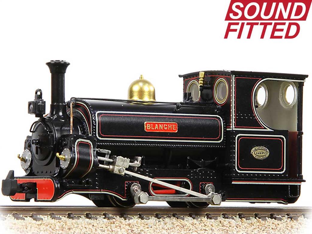 Bachmann OO9 391-125SF Penrhyn Quarry Blanche Large Hunslet 0-4-0ST Lined Black DCC Sound