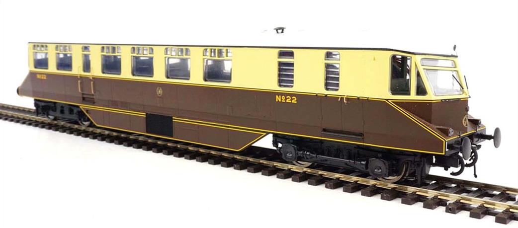 Heljan OO 19406 GWR 23 Razor-edge Type Railcar Chocolate & Cream