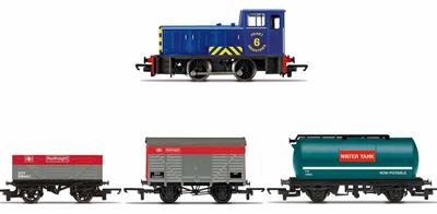 This set features a small locomotive presented in the livery of No.6 ‘Peart Industries’. Locomotives like No.6 and its counterparts are built to rush around goods yards and despite playing a vital role they seldom get the limelight they deserve. This train pack is a brilliant way to add variety to your layout. This pack includes: 1 x Bagnall 0-4-0 Diesel Locomotive 1 x LWB Tank wagon 1 x SWB Open wagon 1 x SWB Vent Van
