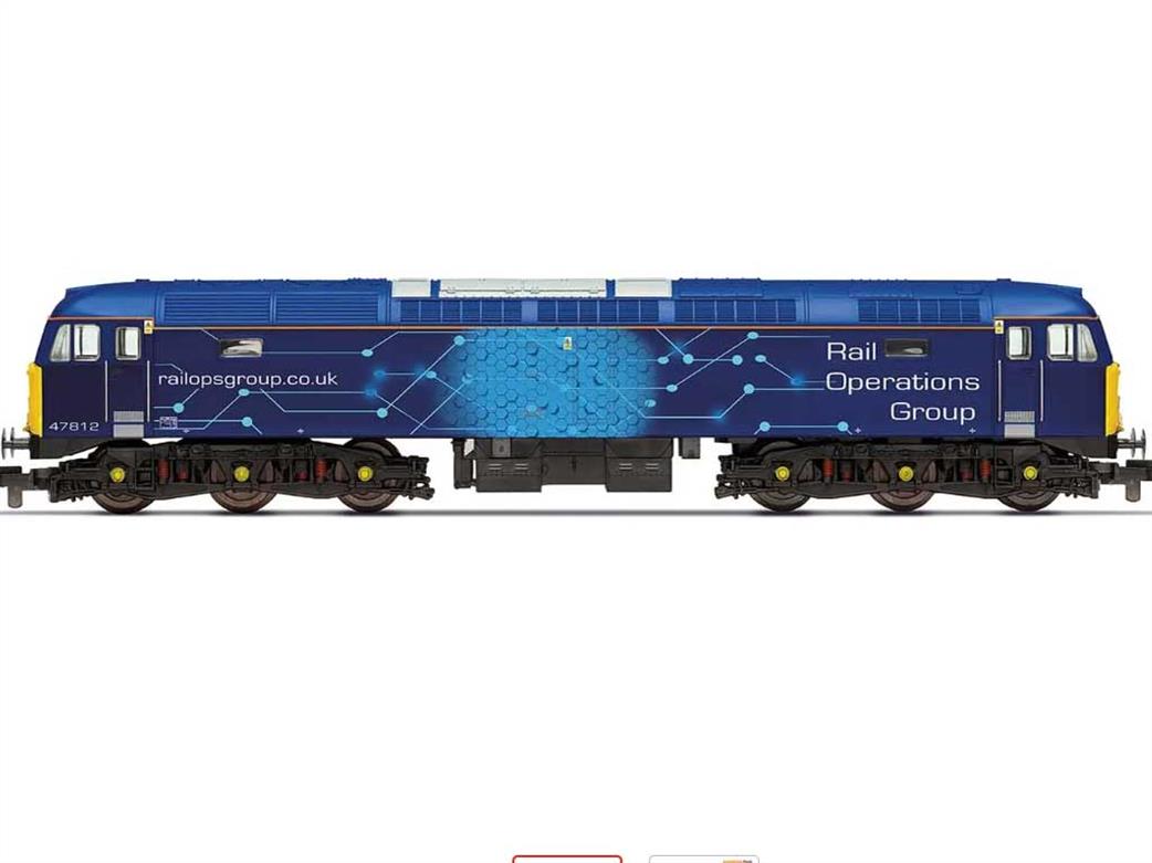 Hornby R30046 Railroad Plus ROG 47812 Class 47 Co-Co Diesel OO