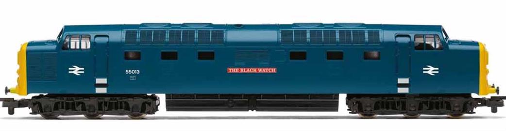 Hornby OO R30049TTS Railroad BR 55013 The Black Watch Class 55 Deltic Co-Co Diesel Locomotive BR Rail Blue DCC & TTS Sound Fitted