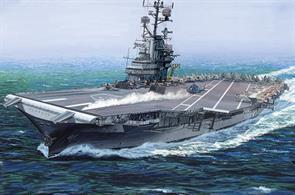 USS Intrepid CV-11 Essex Class angled deck carrierLength: 781.8mm   Beam: 187.6mm