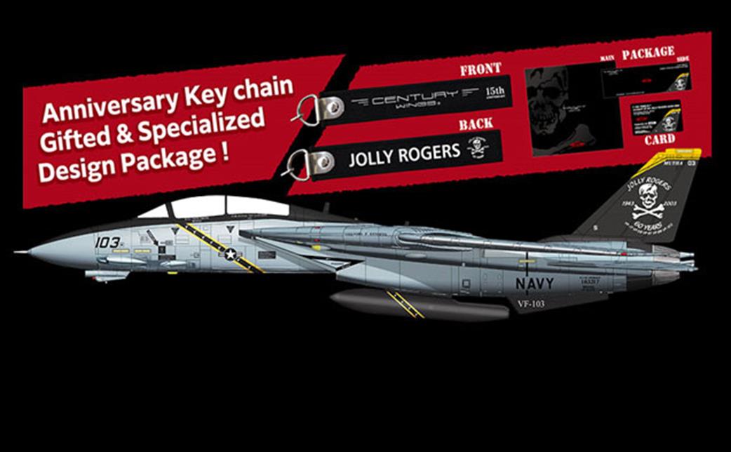 Century Wings CW001637 F-14B Tomcat U.S.NAVY 103 Jolly Rogers 2004 60th Anniversary Special Livery 1/72