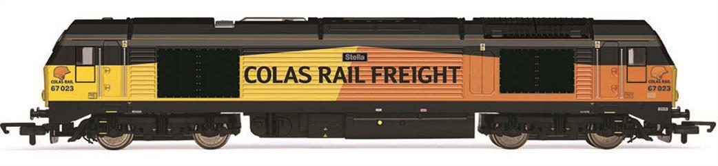 Hornby OO R30184 RailRoad Plus Colas Rail 67023 Stella Class 67 Bo-Bo Diesel Colas Yellow & Orange