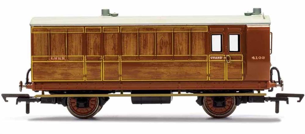 Hornby OO R40084 LNER, 4 Wheel Coach, Brake Baggage, 4103 - Era 3