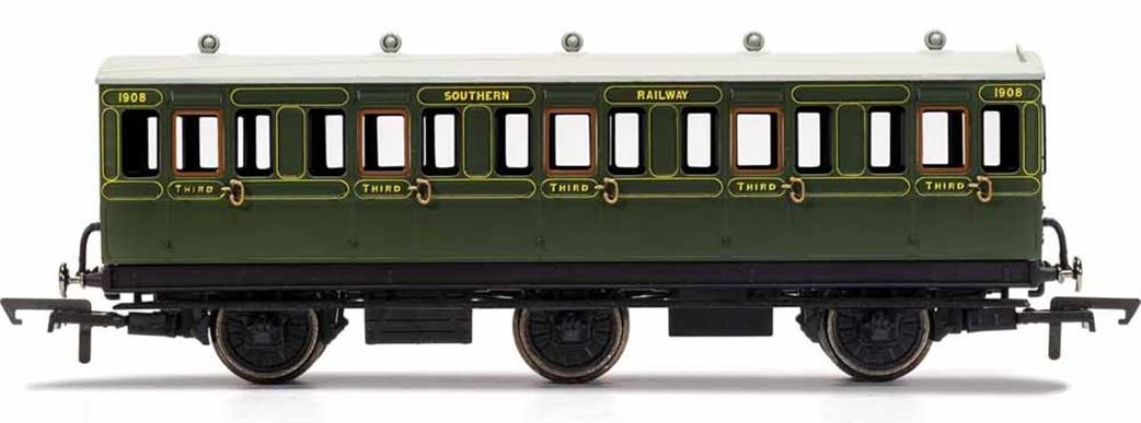 Hornby R40086 SR, 6 Wheel Coach, 3rd Class, 1908 - Era 3 OO
