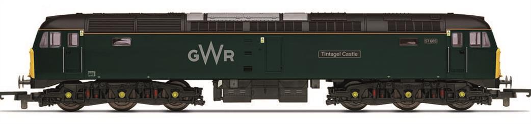 Hornby R30181 Railroad Plus GWR 57603 Tintagel Castle Class 57 Co-Co Diesel GWR Green  OO