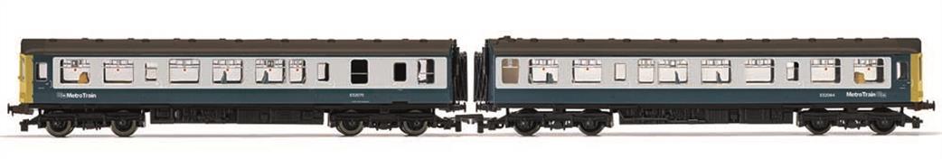 Hornby R30171 Railroad Plus BR Class 110 2 Car DMU Diesel Multiple Unit Train Pack Blue & Grey OO
