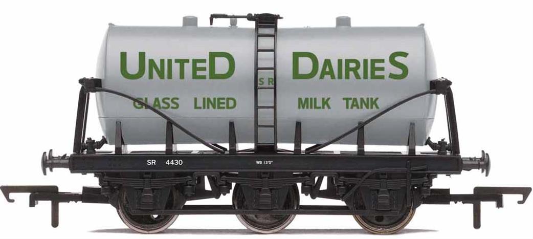 Hornby OO R6992 SR 6-Wheel Milk Tank Wagon United Dairies - Era 3