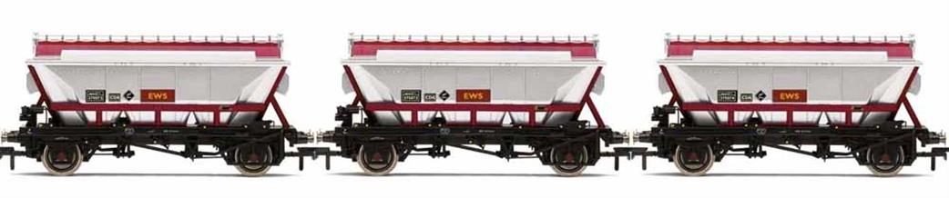 Hornby OO R60071 CDA Hopper Wagons, Three Pack, EWS - Era 9