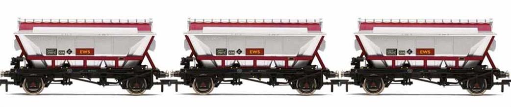 Hornby R60071 CDA Hopper Wagons, Three Pack, EWS - Era 9 OO