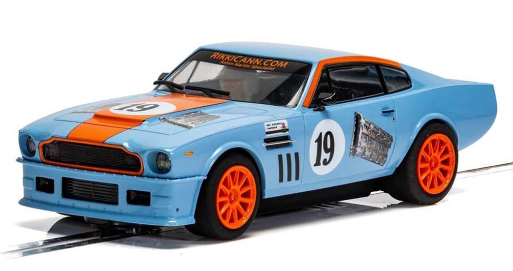 Scalextric 1/32 C4209 Aston Martin V8 Gulf Edition Rikki Cann Racing Slot Car model