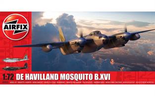 Airfix A04021 1/72nd De Havilland Mosquito World War 2 Aircraft KitNumber of Parts 161   Wingspan 229mm