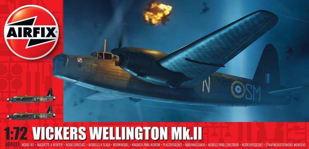 Airfix 1/72 A08021 Vickers Wellington Mk.II Bomber Aircraft Kit