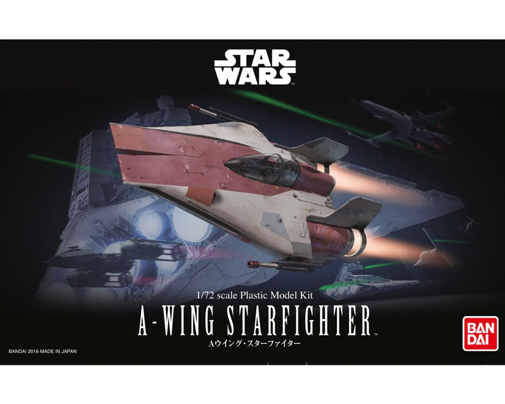 Bandai 1/72 01210 A-Wing Starfighter Plastic Kit