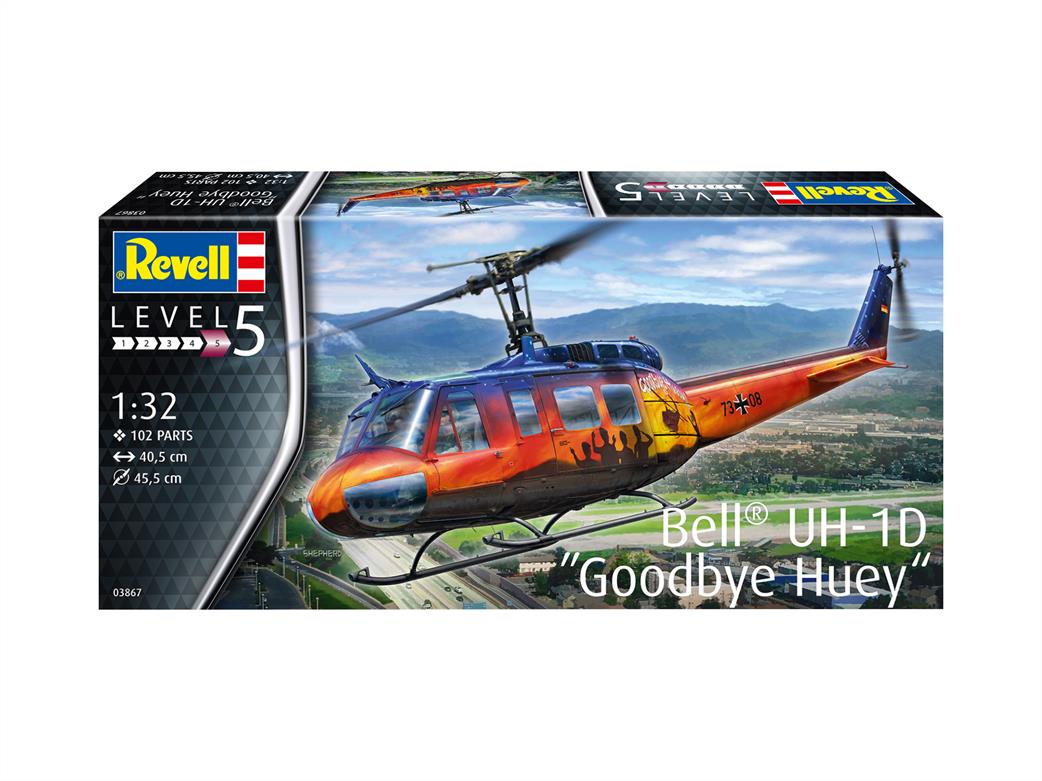 Revell 03867 Bell UH-1D Goodbye Huey Helicopter Kit Limited Edition 1/35