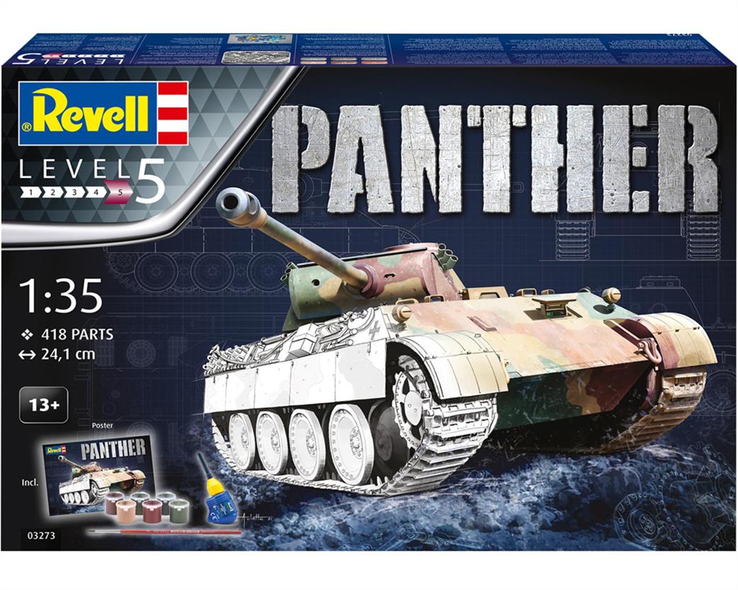 Revell 1/35 03273 Gift Set German Panther Ausf. D Plastic Kit