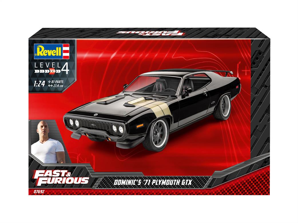 Revell 07692 Dominic's 1971 Plymouth GTX Fast & Furious Car Kit 1/24