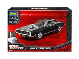 Revell 07693 1/24th Dominic's 1970 Dodge Charger (Fast&amp;Furious) Car KitNumber Of Parts   Length mm