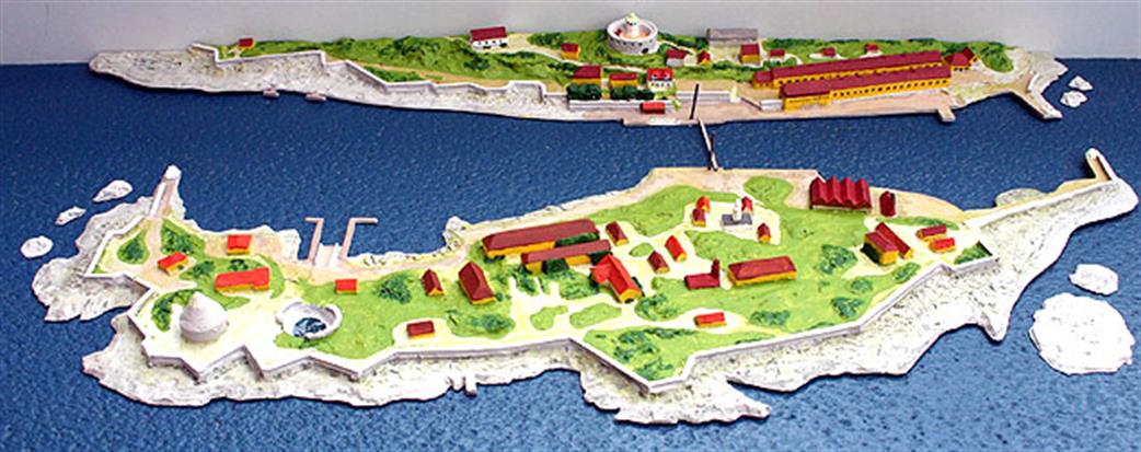Coastlines CL-HMA11wl Christianso Harbour diorama waterline model 1/1250