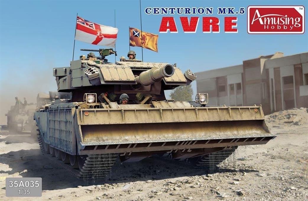 Amusing Hobby 35A035 Centurion Mk5 AVRE Engineers Tank British Army Plastic Kit 1/35