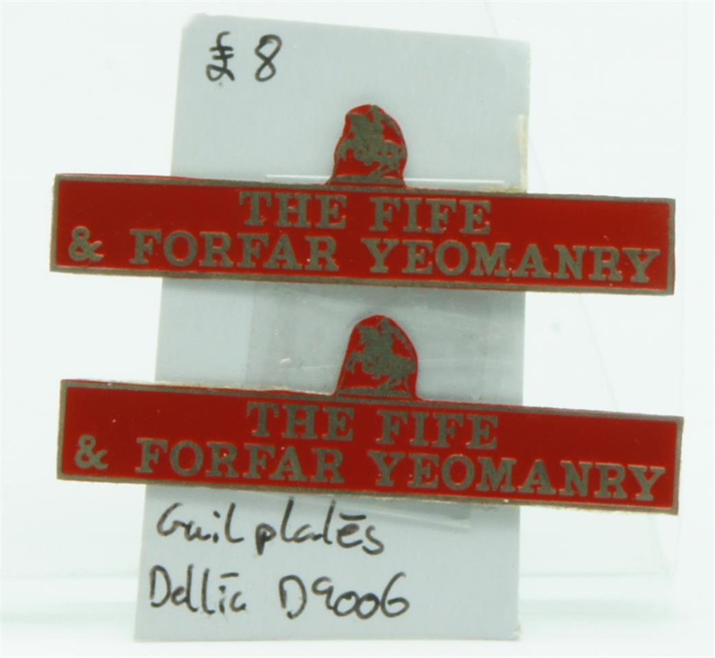 Preowned O Gauge SH7 Guilplates Deltic D9006 The Fife & Forfar Yeomanry Nameplates