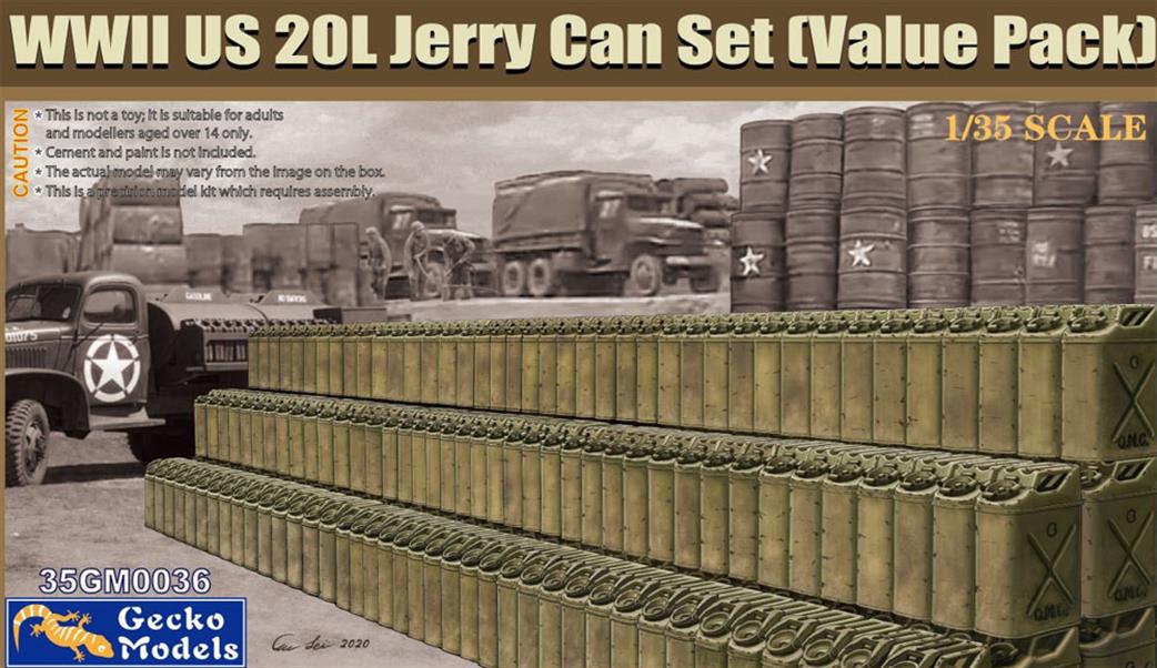 Gecko Models 1/35 35GM0036 96 WW2 US Jerry Cans