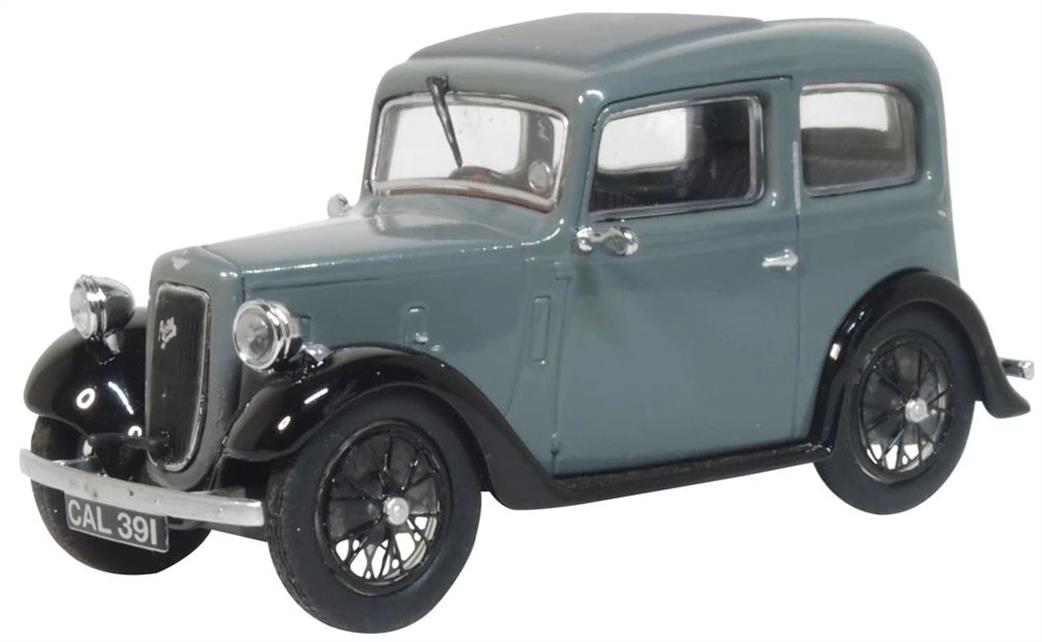 Oxford Diecast 1/43 43RUB005 Austin Ruby Saloon Ash Grey