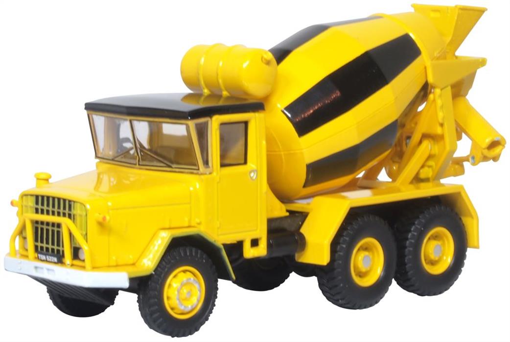 Oxford Diecast 1/76 76ACM002 AEC 690 Cement Mixer Yellow and Black