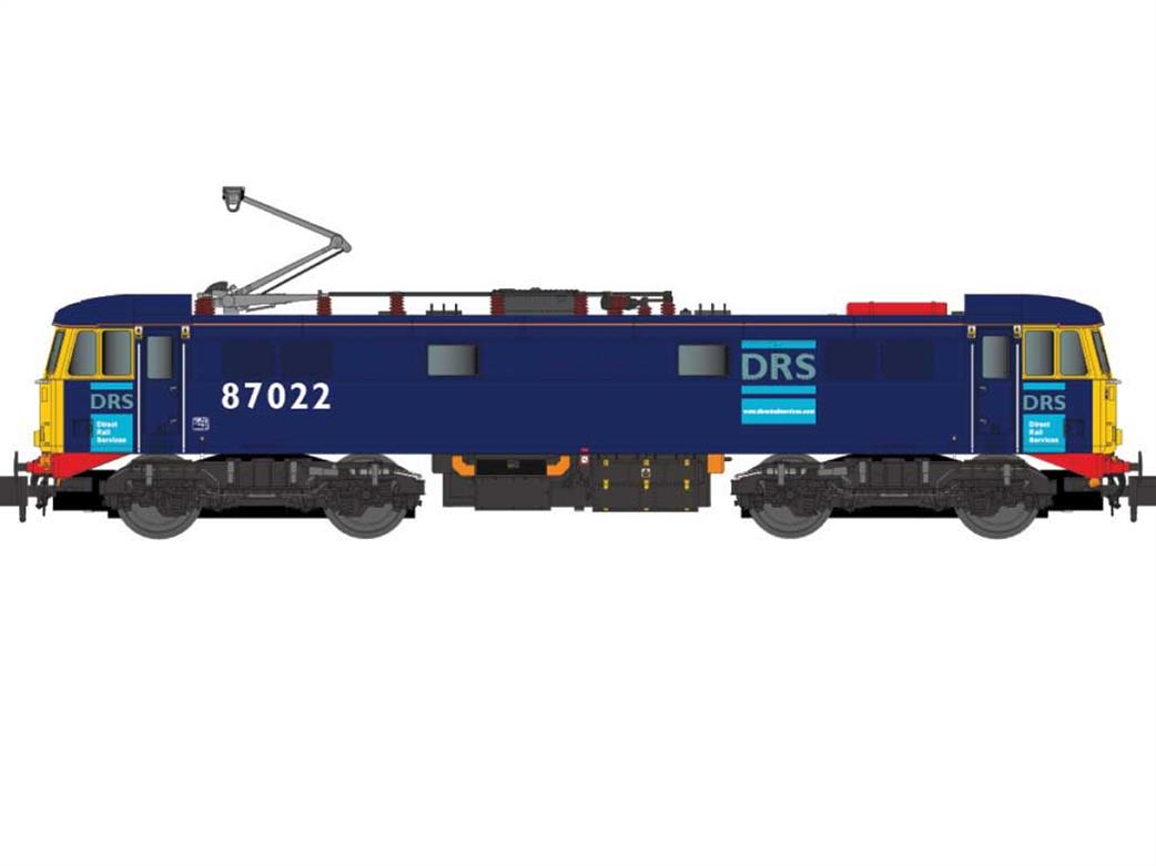 Dapol N 2D-087-004 DRS 87022 Class 87 Electric Locomotive DRS Blue