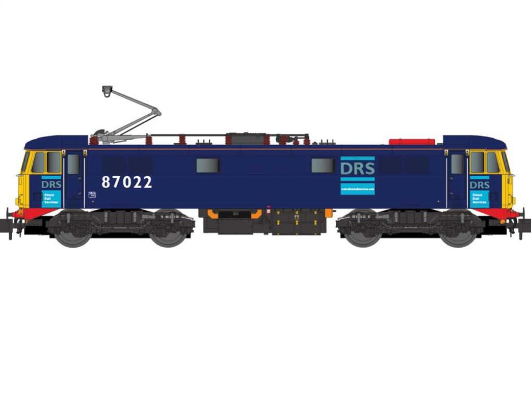 Dapol 2D-087-004 DRS 87022 Class 87 Electric Locomotive DRS Blue N