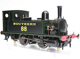 Highly detailed model of the small L&amp;SWR B4 class shunting engines, designed for working at the Southampton docks and other locations where track curvature required the use smaller locomotives. The Dapol model has been designed to have sufficient weight for light shunting duties, while accommodating space for DCC decoder and speakers inside the smokebox.Model of SR 88 finished in Southern Railway lined black livery with Maunsell-era ettering.