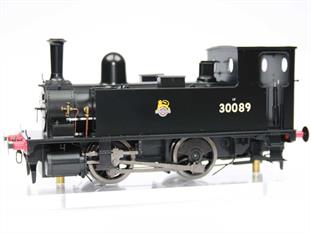 Highly detailed model of the small L&amp;SWR B4 class shunting engines, designed for working at the Southampton docks and other locations where track curvature required the use smaller locomotives. The Dapol model has been designed to have sufficient weight for light shunting duties, while accommodating space for DCC decoder and speakers inside the smokebox.Model of BR 30089 finished in British Railways black livery with early lion over wheel embelm.
