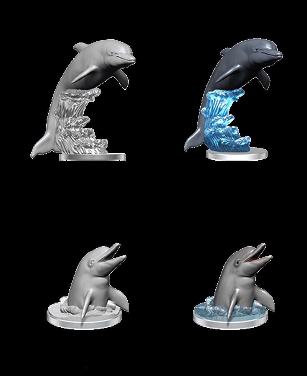 Wizkids  90270 Dolphins Pathfinder Deep Cuts Unpainted Miniatures