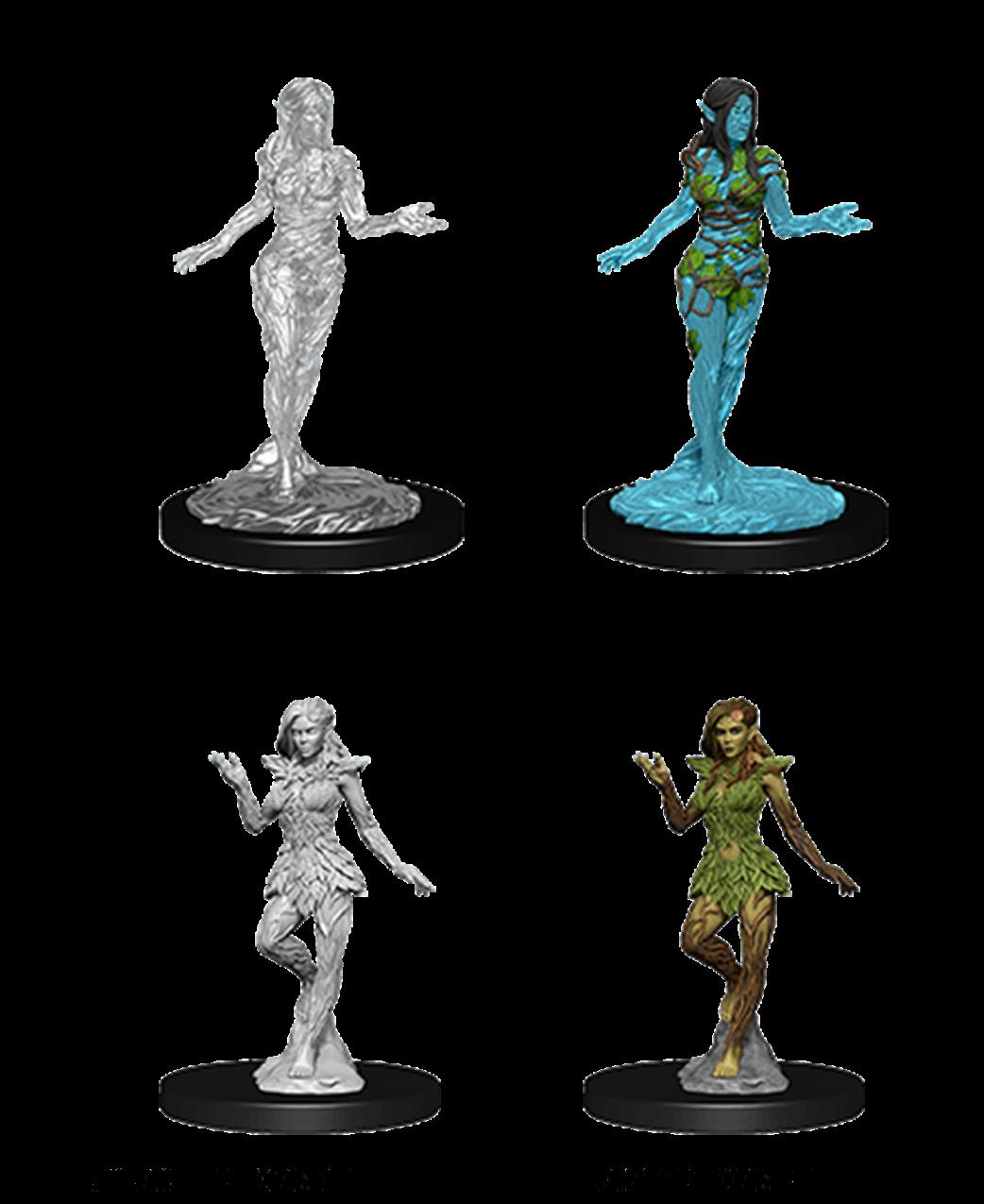Wizkids  90265 Nymph & Dryad: Pathfinder Deep Cuts Unpainted Miniatures