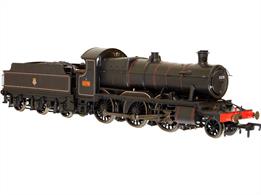 Highly detailed model of the GWR Churchward designed 43xx class 2-6-0 mogul locomotives, a class of over 300 engines which were used throughout the GWR system hauling secondary passenger and express freight services. The Dapol model features a fully detailed cab interior plus cab, buffers, steam pipes and other fittings appropriate for each locomotive modelled.Early type GWR 43xx mogul number 5370 finished in British Railways mixed traffic lined black livery with early lion over wheel emblem.