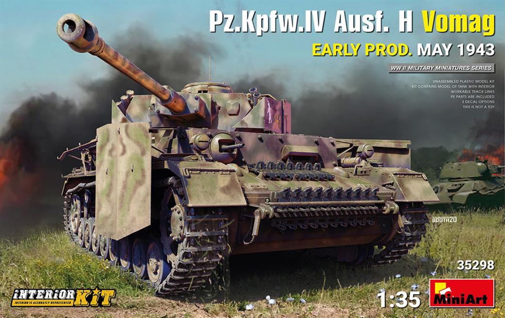 MiniArt 1/35 35298 German  Pz.Kpfw.IV Ausf H Vomag Early pro Tank Kit