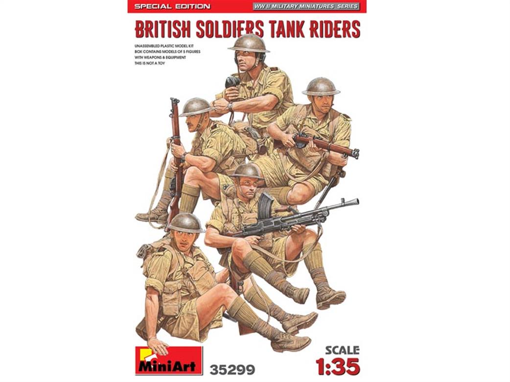 MiniArt 1/35 35299 British 8th Army Soldiers Tank Riders Figure Set