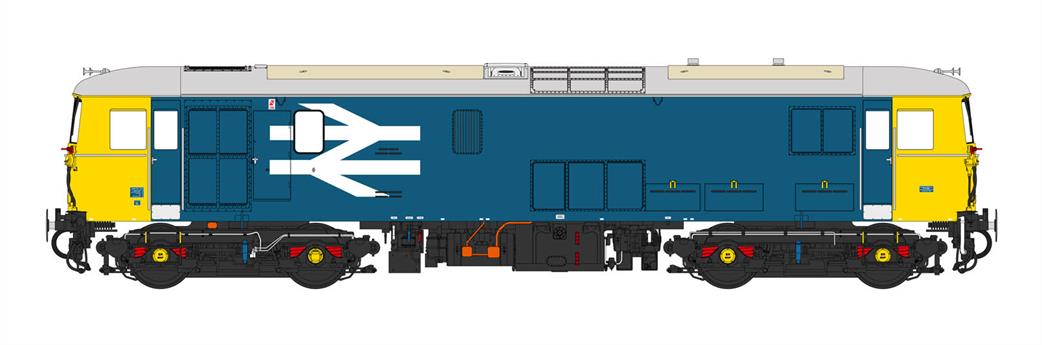 Heljan O Gauge 7313 Class 73 BR Blue Large Logo Unnumbered