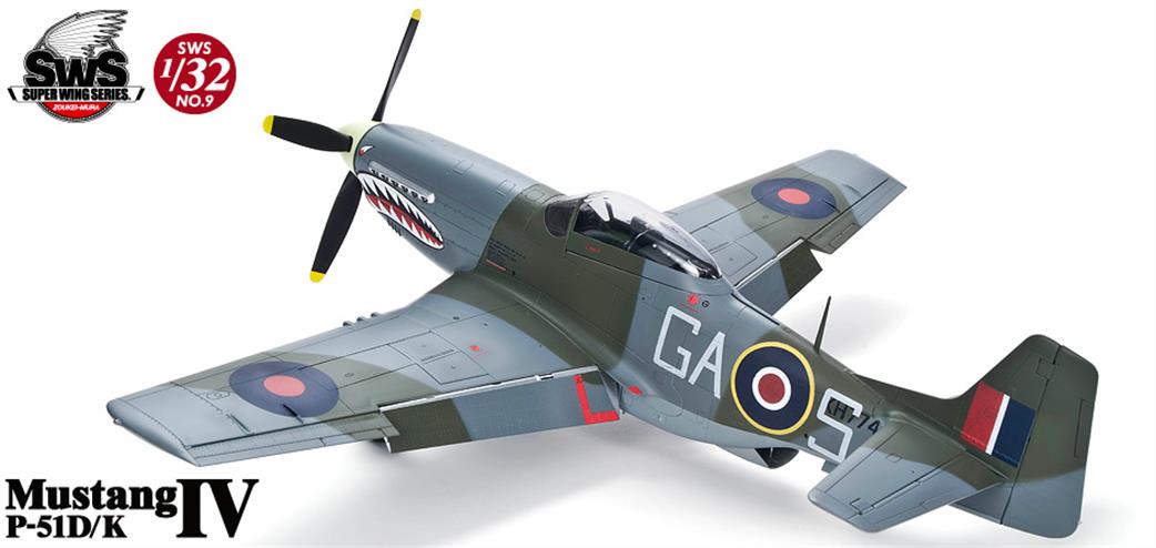 Zoukei-mura 1/32 SWS09 North American RAF P-51D/K Mustang IV Aircraft Kit