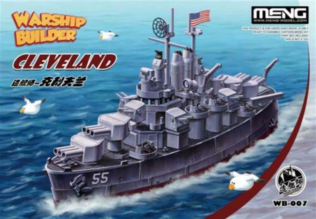 Meng  WB-007 Warship Builder USS Cleveland Cartoon Caricature Kit