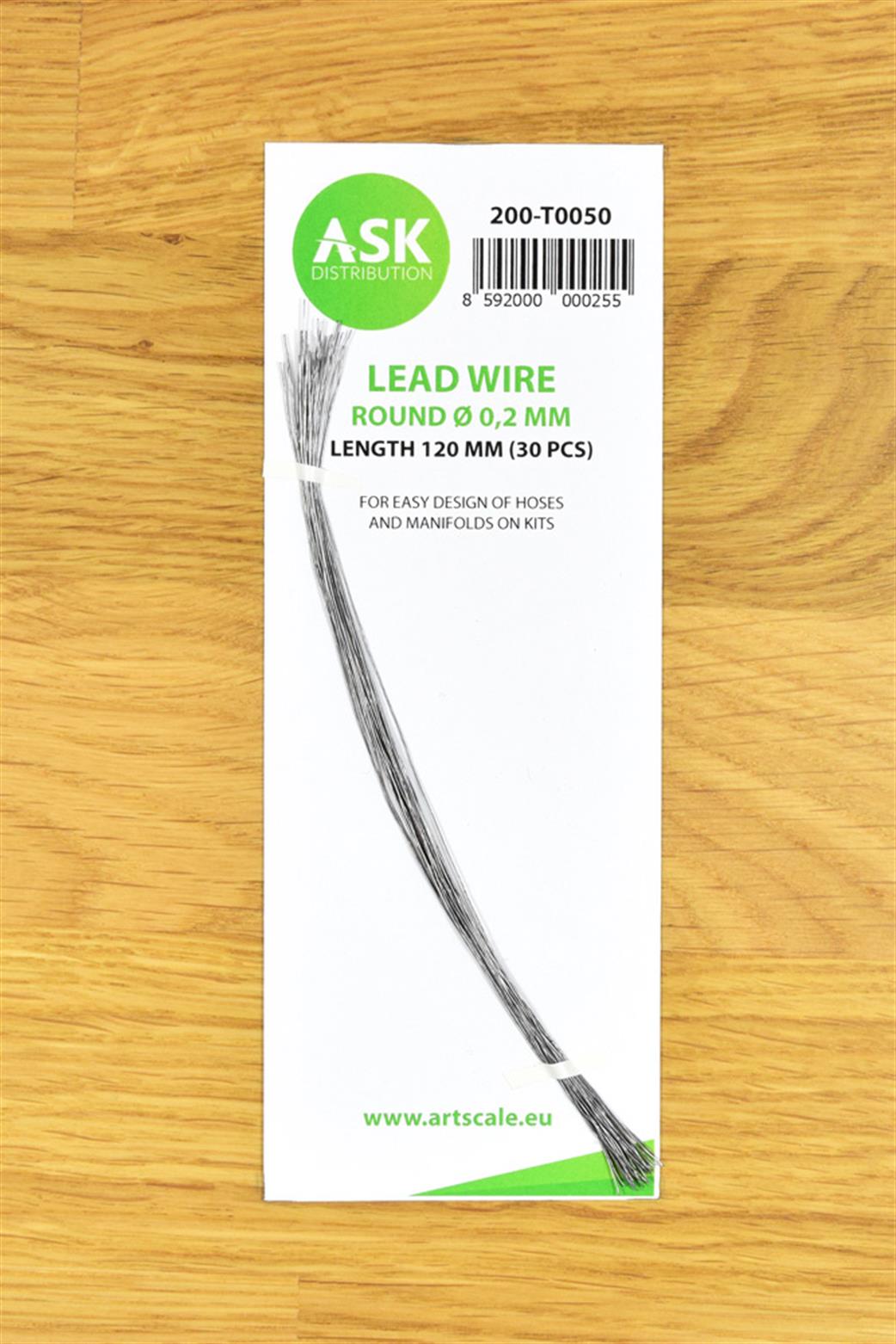 Ask Distribution  200-T0050 Lead Wire .2mm Round x 120mm 30 Pieces
