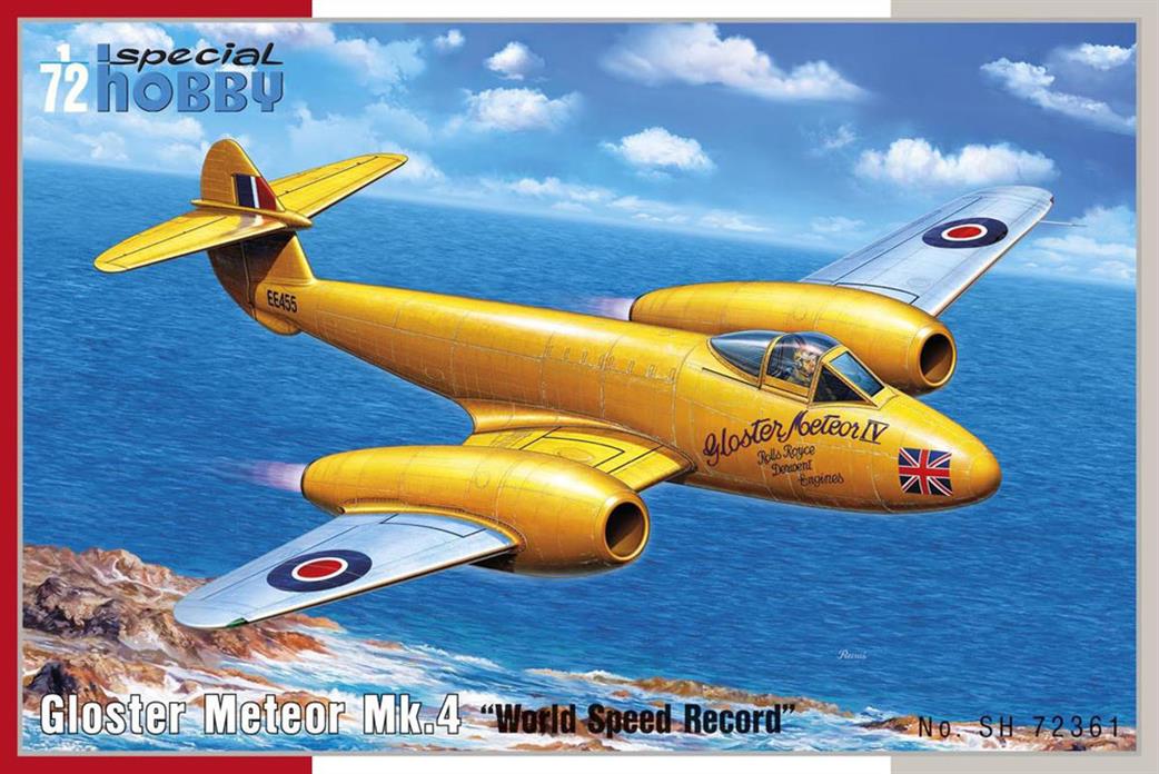 Special Hobby 1/72 SH72361 Gloster Meteor MK4 World Speed Record Aircraft Kit