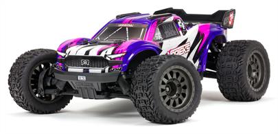 ARRMA takes its 4X4 3S BLX speed bashing platform to the next level with the VORTEKS Stadium Truck RTR. It's the fastest, most advanced ARRMA 1/10 scale 4X4 model yet, and the first to include the benefits of Spektrum Smart electronics and AVC